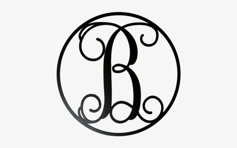 Circle Monogram Letter Personalized Letter Monogram - Vine Monogram Letter B, transparent png download