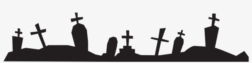 Grave Yard Png Clip Transparent - Silhouette, transparent png download