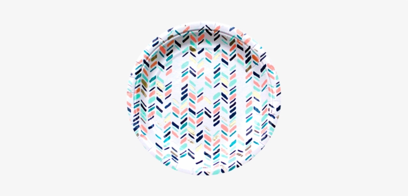 Modern Chevron Small Plates - Circle, transparent png download