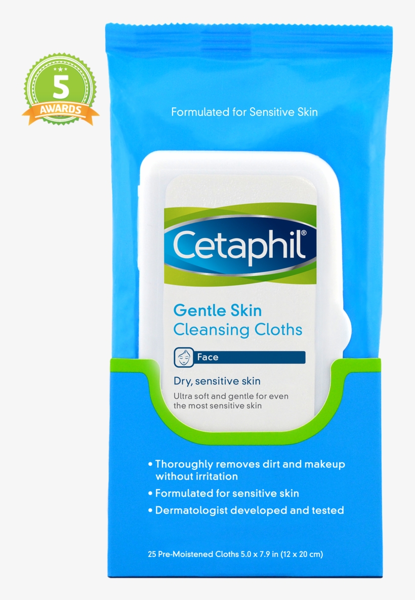 Normal And Combination Skin - Cetaphil Gentle Skin Cleansing Cloths, Dry Sensitive, transparent png download