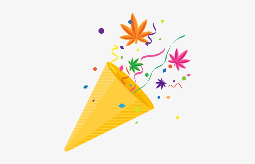 A Party Horn With Cannabis Leaves, For When We Will - Party Horn, transparent png download