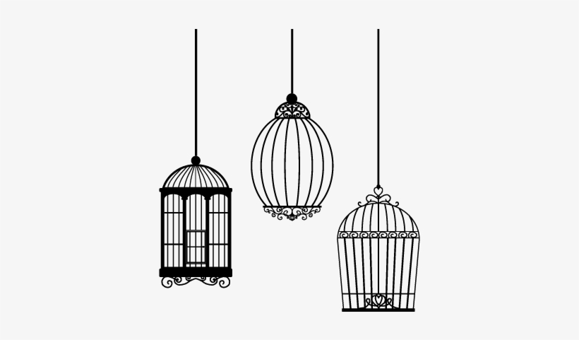 Set Of 3 Vintage Bird Cages Wall Quotes™ Wall Art Decal - Vintage Bird Cage Png, transparent png download