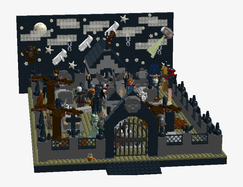 Modular Graveyard Haloween1 - Lego Halloween Moc, transparent png download