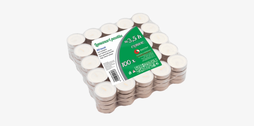 White Tealights La101, 100 Pcs/set, Burning Time - Quarter, transparent png download