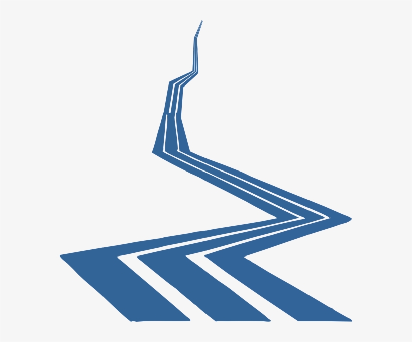 Banner Black And White Download Curved Road Png Curve - Zig Zag Road Png, transparent png download