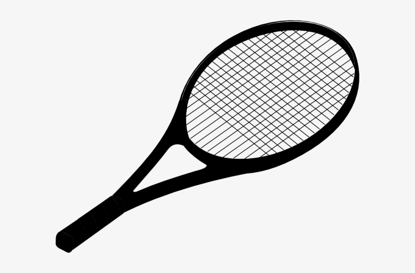 Black Tennis Racket Clip Art - Tennis Racket Clipart Png, transparent png download