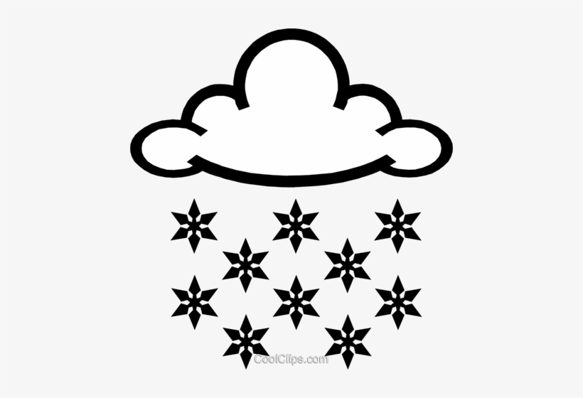 Los Copos De Nieve, Con Nubes Libres De Derechos Ilustraciones - Wolke Clipart Schnee, transparent png download