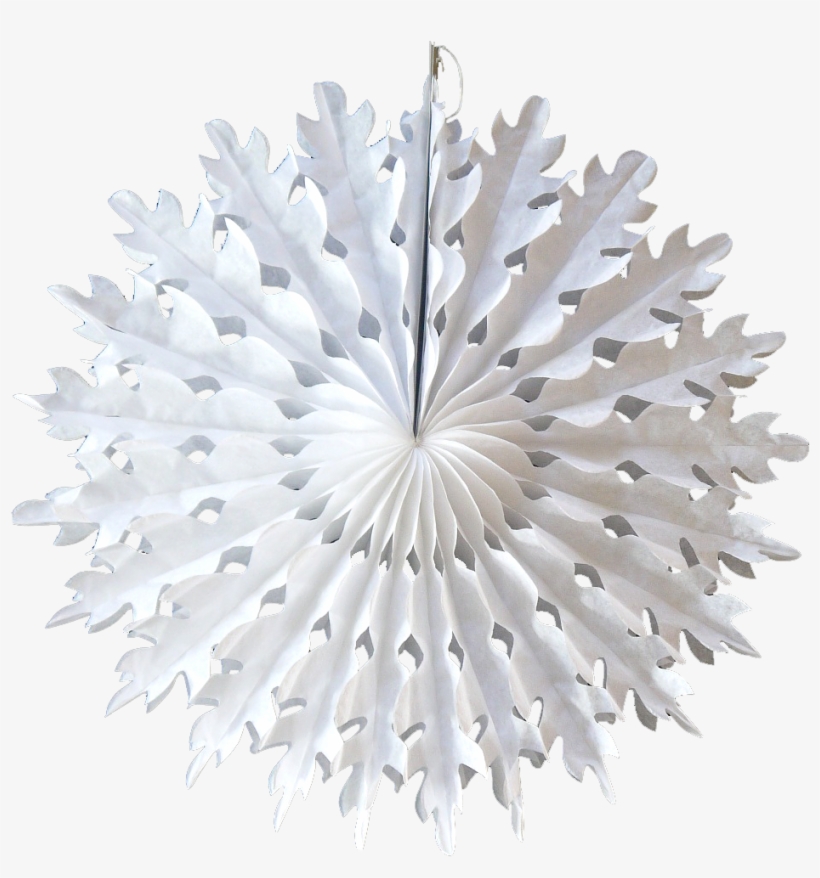 3 Copos De Nieve De Papel Decorativos - Paper Fans Wit (3st), transparent png download