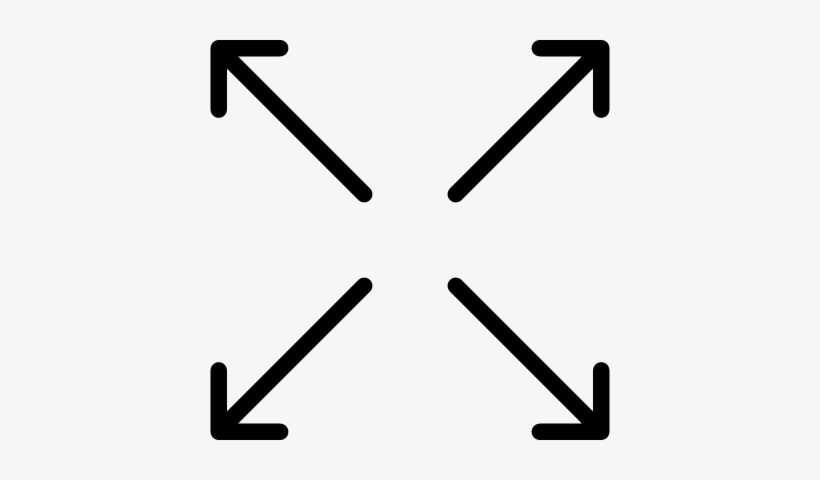 Thin Expand Arrows Vector - Icon, transparent png download