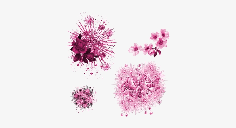 Pink Glitter Butterflys - Painting, transparent png download