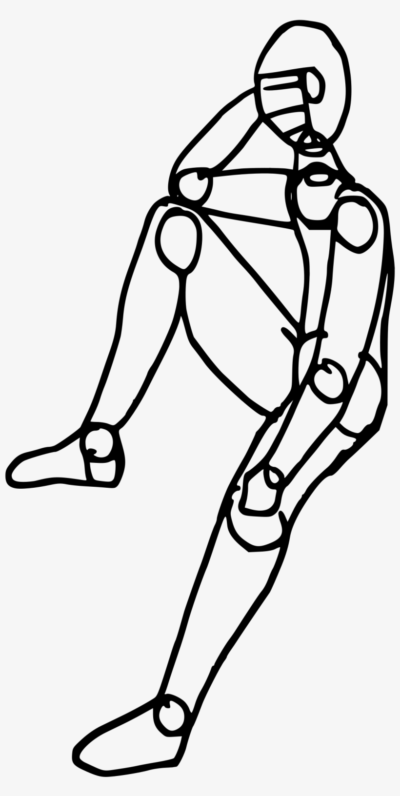Clipart Freeuse Clipart Figure Sitting Pose Big Image - Stick Figure Drawing, transparent png download