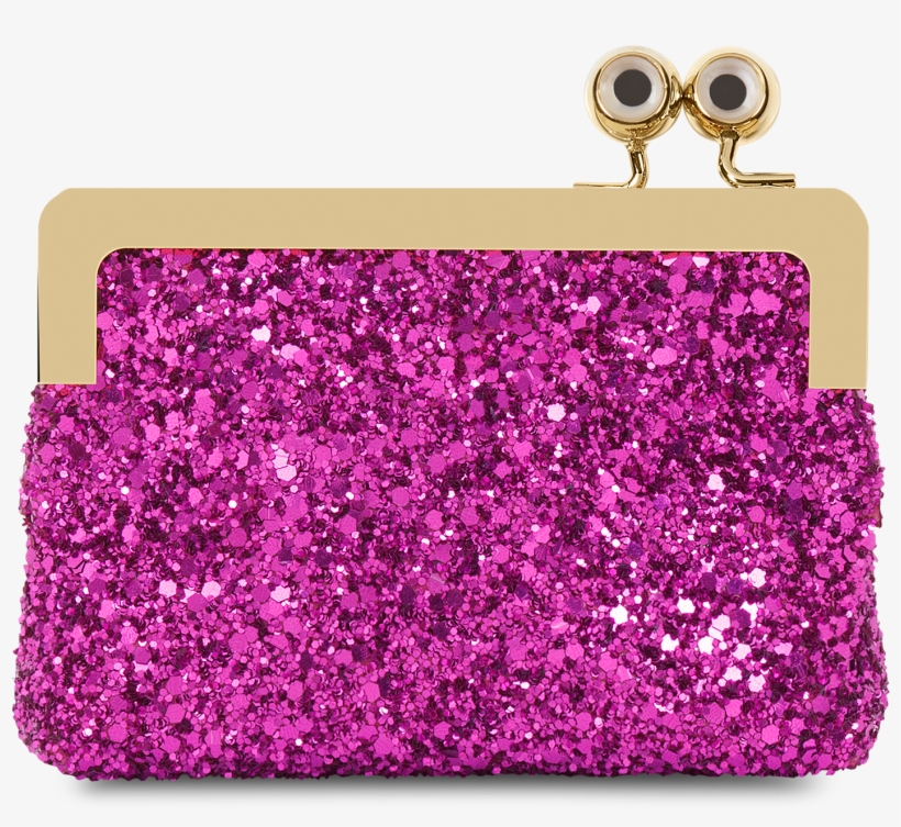 Crafted In Fuchsia Pink Glitter And Embellished With - Coin Purse, transparent png download