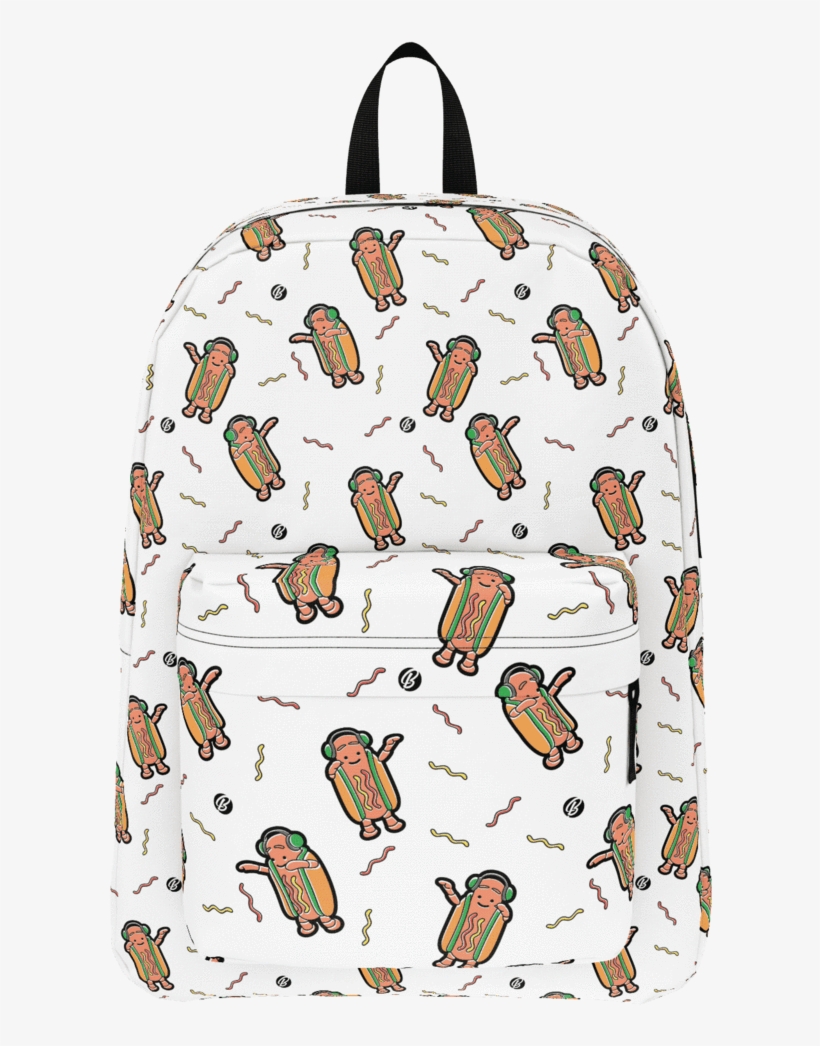 Dancing Hot Dogs Pattern Classic Backpack - Garment Bag, transparent png download
