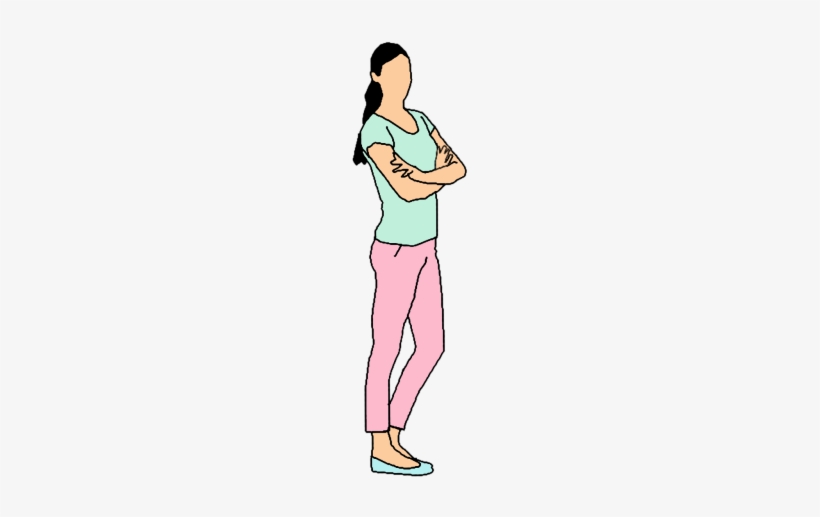 Women,standing,cut Out,people,young Women,arms Crossed,casual - Clothing, transparent png download