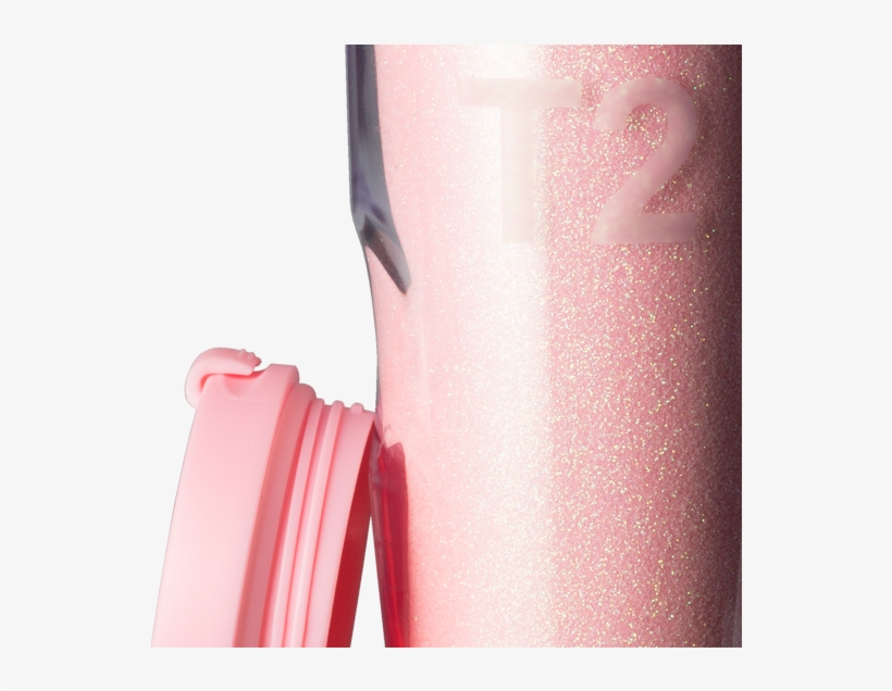 Garden Delights Pale Pink Glitter Travel Cup - Pink, transparent png download