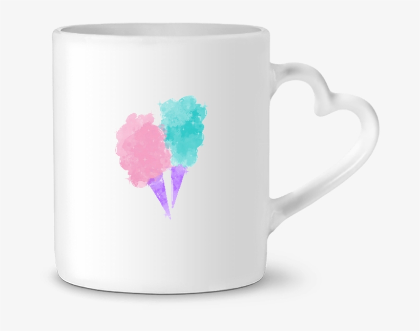 Mug Coeur Watercolor Cotton Candy Par Pinkglitter - Mug, transparent png download