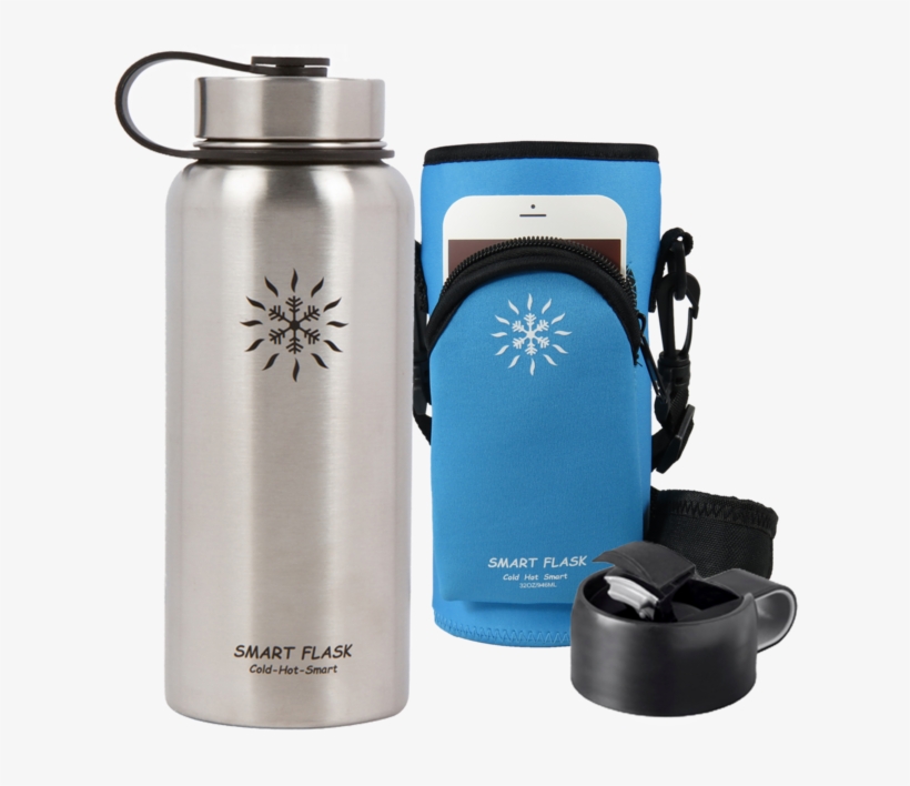 Smart Flask Stainless Steel 32oz - Smart Flask Stainless Steel Water Bottle, transparent png download