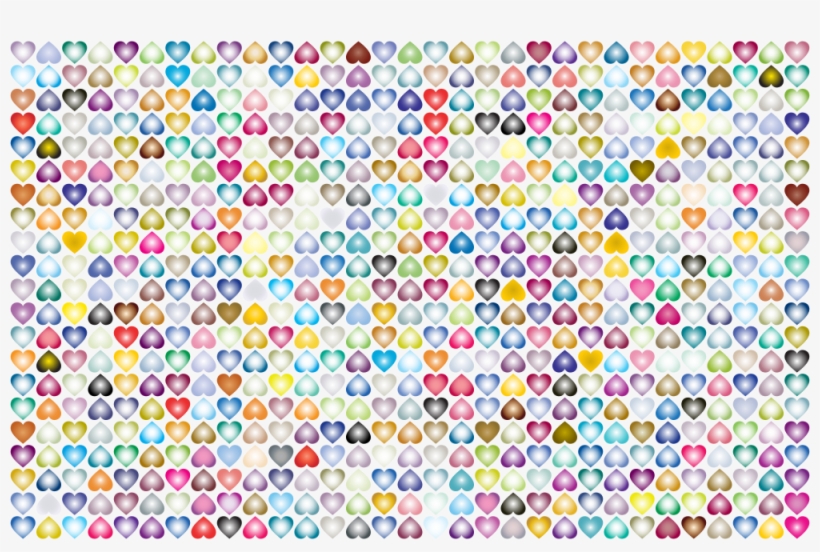 Prismatic Alternating Hearts Pattern Background 4 No - Circle, transparent png download
