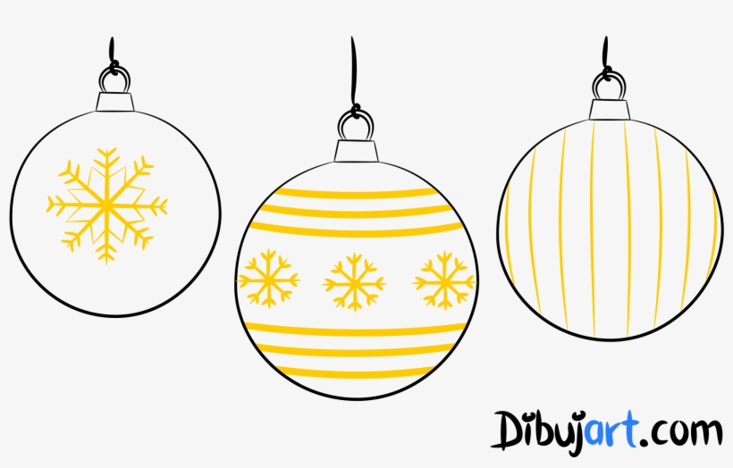 Cómo Dibujar Unas Bolas De Navidad - Circle, transparent png download
