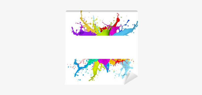 Fresh Banner With Colorful Splash Effect Wall Mural - Banner Splash, transparent png download