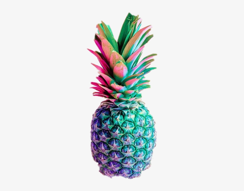 Freetoedit Vaporwave Pinnapple Froot - Colourful Pineapple, transparent png download