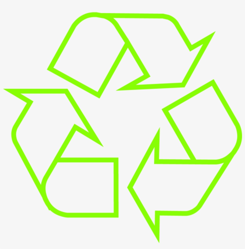 Recycling Symbol Icon Outline Light Green - Recycle Logo Yellow, transparent png download