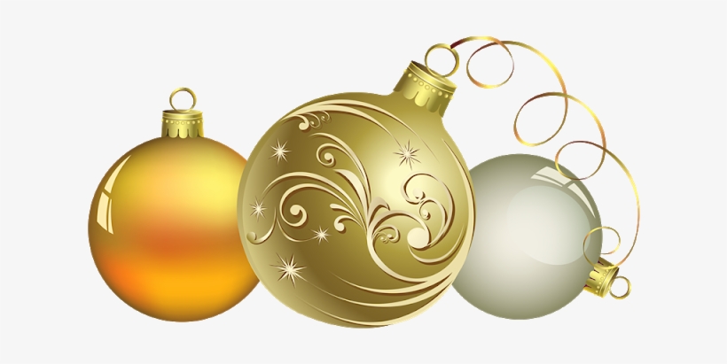 Bolas De Navidad Doradas Png - Transparent Background Christmas Ornaments, transparent png download