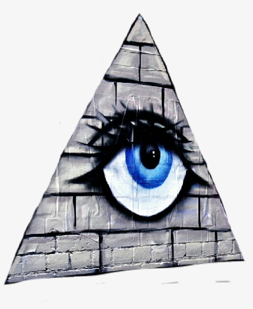 Sticker Triangle Wall Eye Graffiti - Drawing, transparent png download