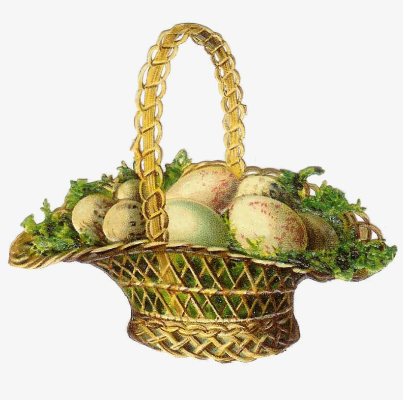 Vintage Easter Lily Clip Art - Vintage Easter Eggs Png, transparent png download