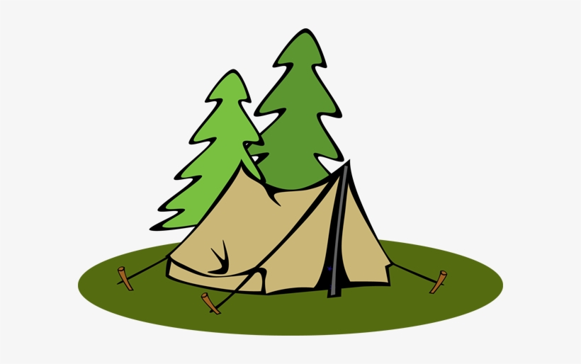 Pine Tree Clipart Transparent Background - Camping Tent Clipart, transparent png download