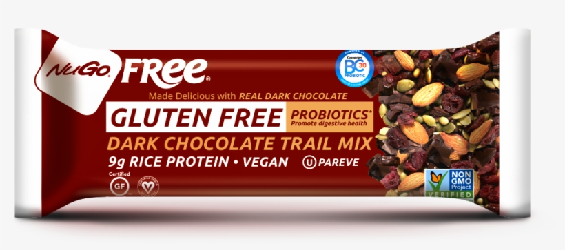 Snack Clipart Chocolate Bar - Nugo Free Dark Chocolate Trail Mix Bar - 1.59 Oz Packet, transparent png download
