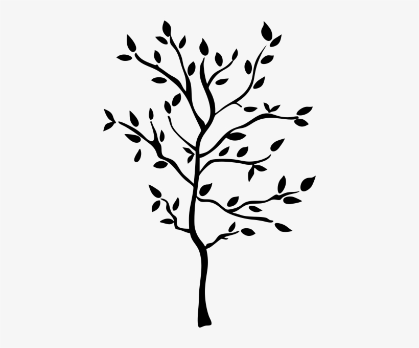 Adesivo Árvore - Simple Tree Silhouette Png, transparent png download
