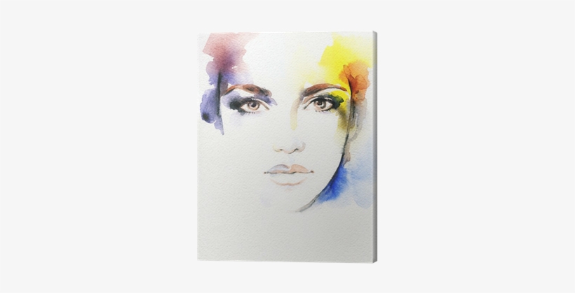 Woman Portrait - Art Print: Ismagilova's Woman Portrait .abstract Watercolor,, transparent png download