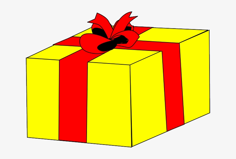 Red, Box, Yellow, Ribbon, Free, Gift, Birthday - Gift Clip Art, transparent png download