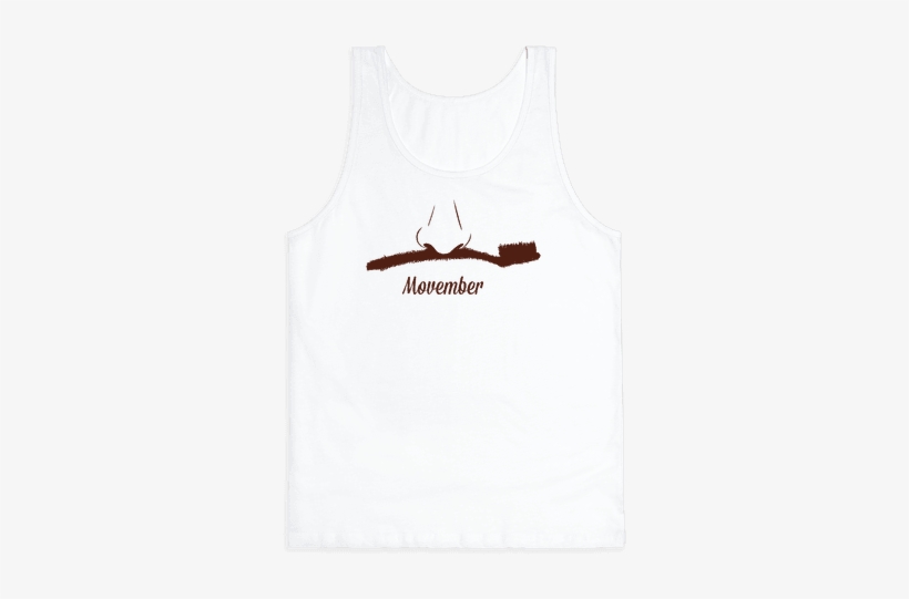 Toothbrush Mustache Tank Top - Little Bit Dramatic Top, transparent png download