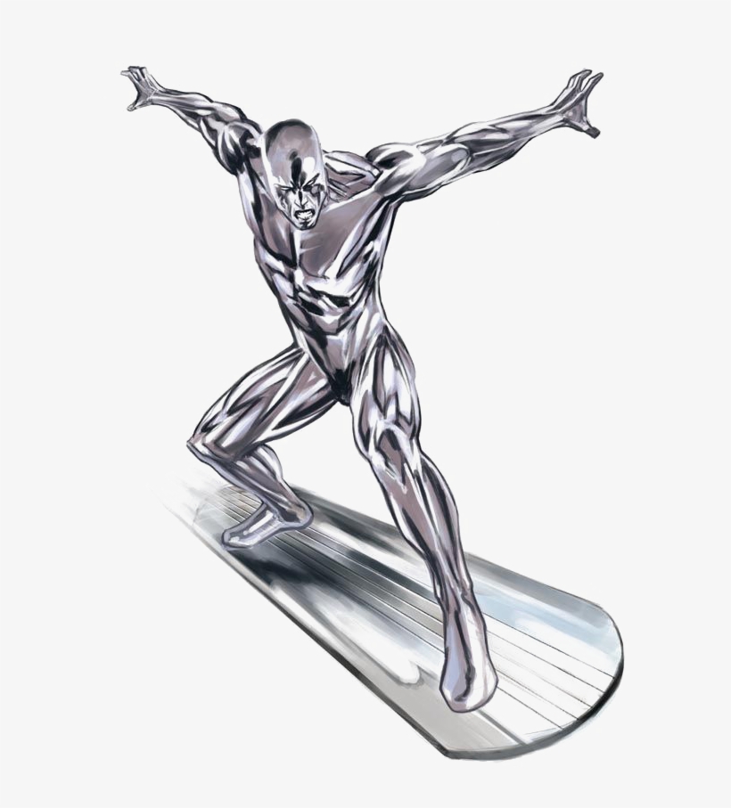 Silver Surfer Png Image Background - Silver Surfer Marvel Avengers Alliance, transparent png download