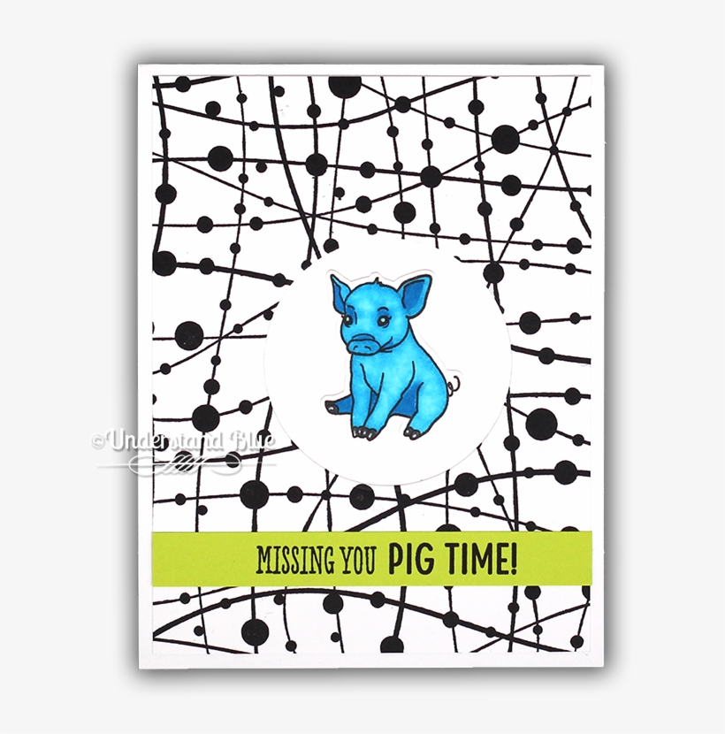 Missing You Pig Time Card By Understand Blue - Cartoon, transparent png download