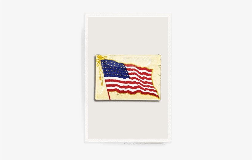 Vintage Flying Flag Decoupage Glass Tray - Flag Of The United States, transparent png download