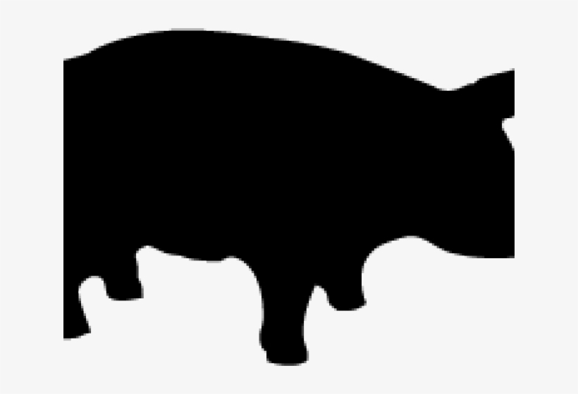 Pig Clipart Silhouette - Animal Figure, transparent png download