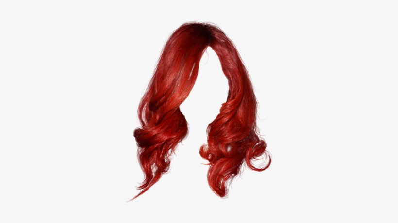 Download Real Hair Png Picture Black And White - Red Long Hair Png
