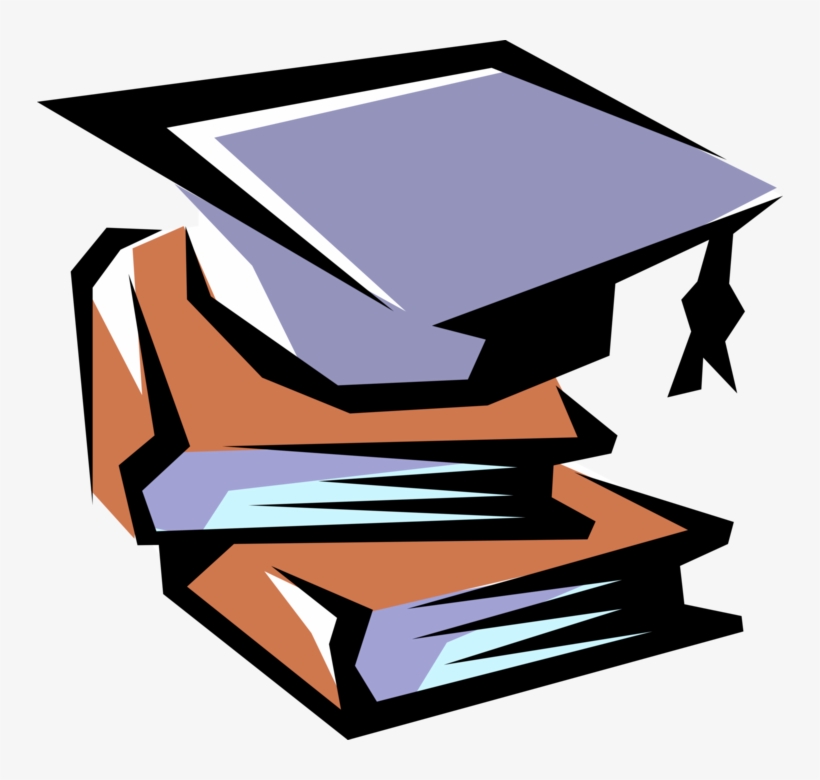 Vector Illustration Of Books With Commencement Graduation - 3 Levels Of Questions Literal Inferential And Evaluative, transparent png download