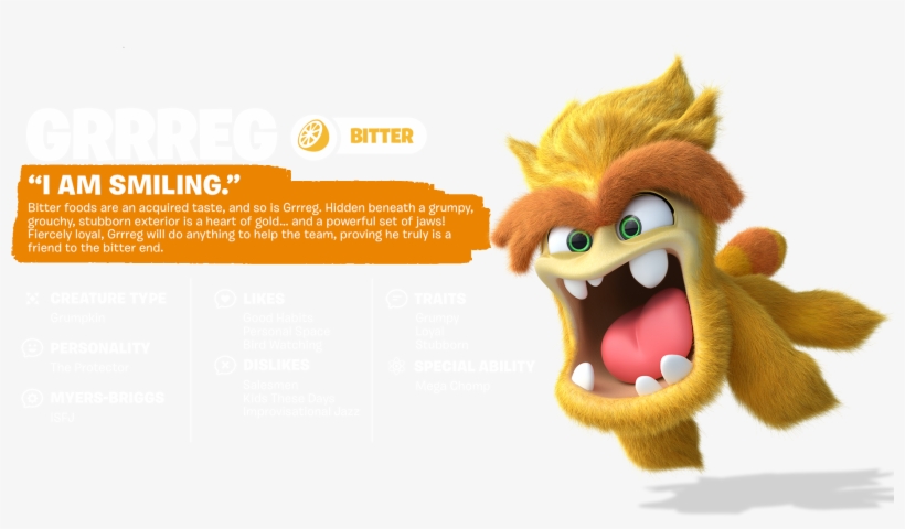 Tastebuds - Grrreg - Character - " - Cartoon, transparent png download