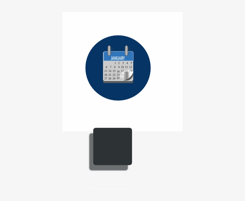 How To Set Use Blue Circle Calendar Svg Vector, transparent png download