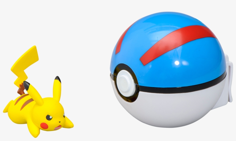 Pok&amp - & - Pokemon Pokémon Poké Ball T18869 Pikachu & Great, transparent png download