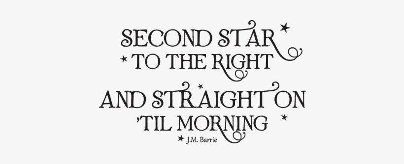 Download Second Star To The Right Whimsical Wall Quotes™ Decal - Peter ...
