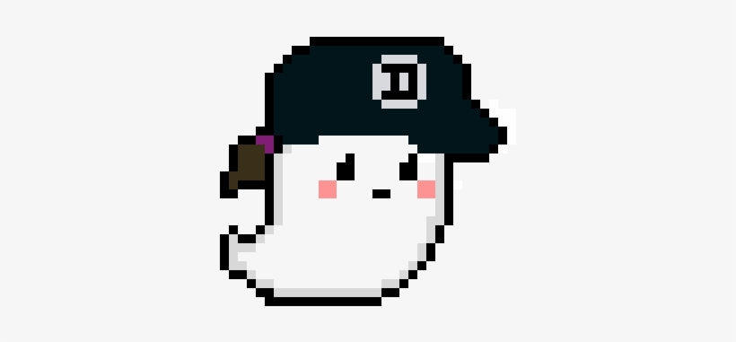 Cute Ghost Clem Hat - Cute Ghost Pixel Art, transparent png download