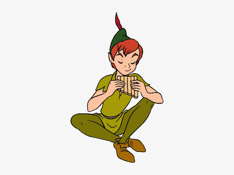 Peter Pan Clip Art - Peter Pan Sitting, transparent png download