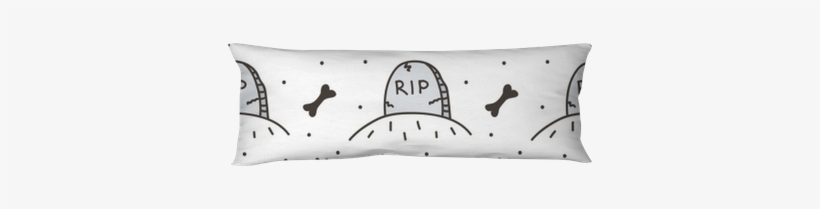 Spooky Halloween Seamless Pattern Background With Tombstone - Halloween, transparent png download