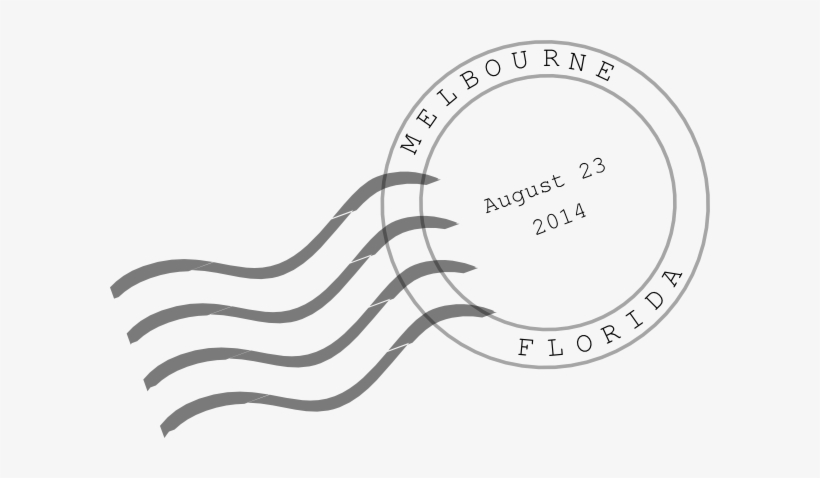 Melbourne Florida Postmark Clip Art - Star, transparent png download