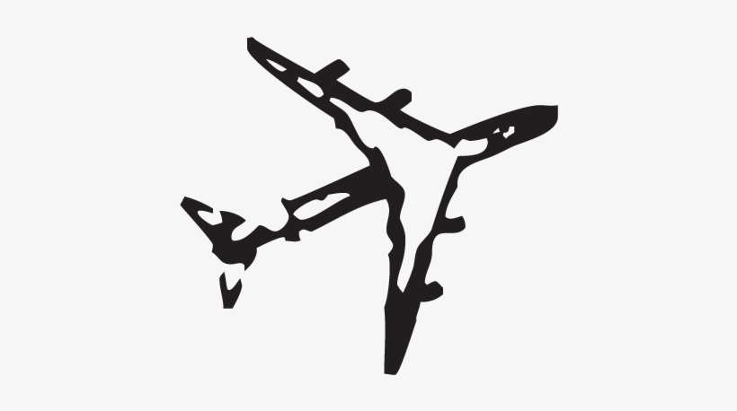 Airplane Stamp Postmark Wall Art Decal - Airplane Stamp Png, transparent png download